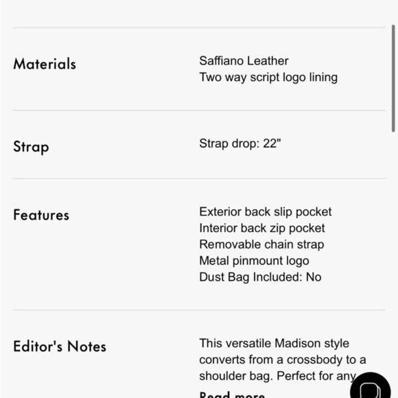 Kate Spade Cream Shoulder Bag NWT - Picture 5 of 5